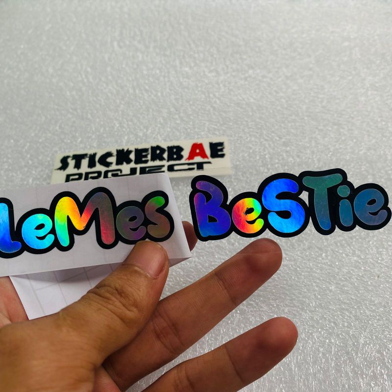 Sticker lemes bestie cuting stiker motor hp bahan tumpuk murah berkualitas asesoris stkr