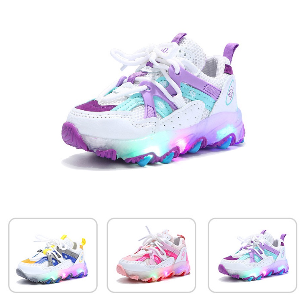 Sepatu Anak Sneakers Sport Bisa Nyala Sepatu Anak