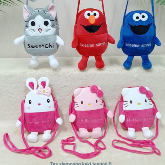 Tas Selempang Anak Kuromi Hello Kitty Rabbit Kucing ELmo/Slingbag/Slempang