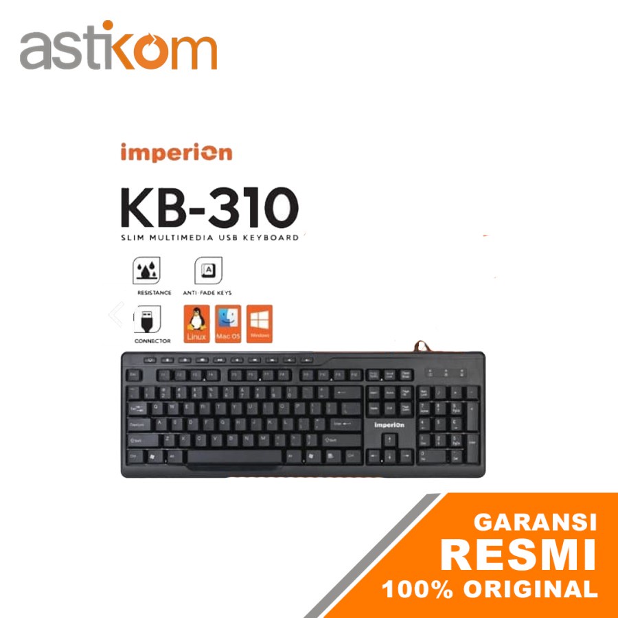 KEYBOARD USB MULTIMEDIA IMPERION KB-310 IMPERION KB310 Keyboard Murah