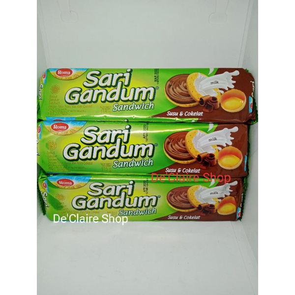 

Roma Sari Gandum Sandwich Peanut butter / Susu & Cokelat 115g