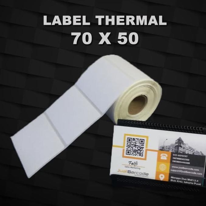 

Kualitas Terbaik] Label Sticker Barcode 70X50Mm 1Line 400Pcs Thermal Gap2Mm Core1