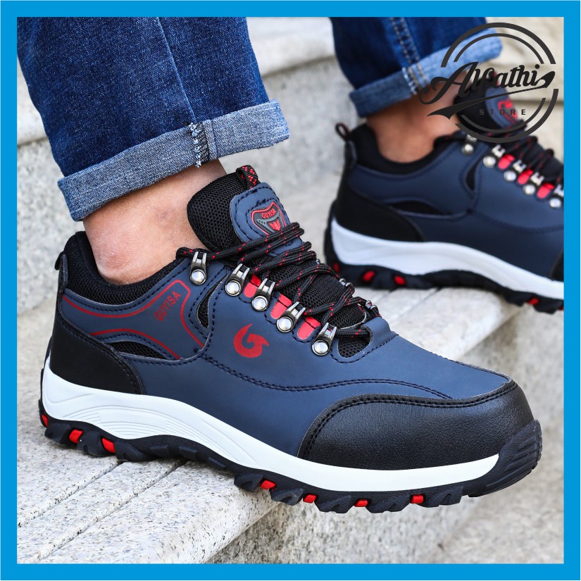 AlFathi Sepatu Safety Sneakers Sport Ori By Guyisa Navy