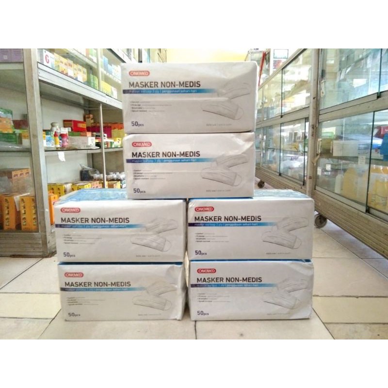 Masker onemed nonmedis masker karet non medis 50pcs