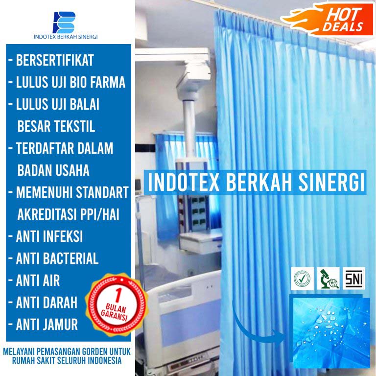 gorden anti darah | gorden gantung rumah sakit | gorden plastik rumah sakit