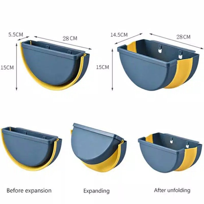 Tempat Sampah Mobil Dapur toilet Gantung lipat /Foldable Kitchen bin Tempat Sampah praktis
