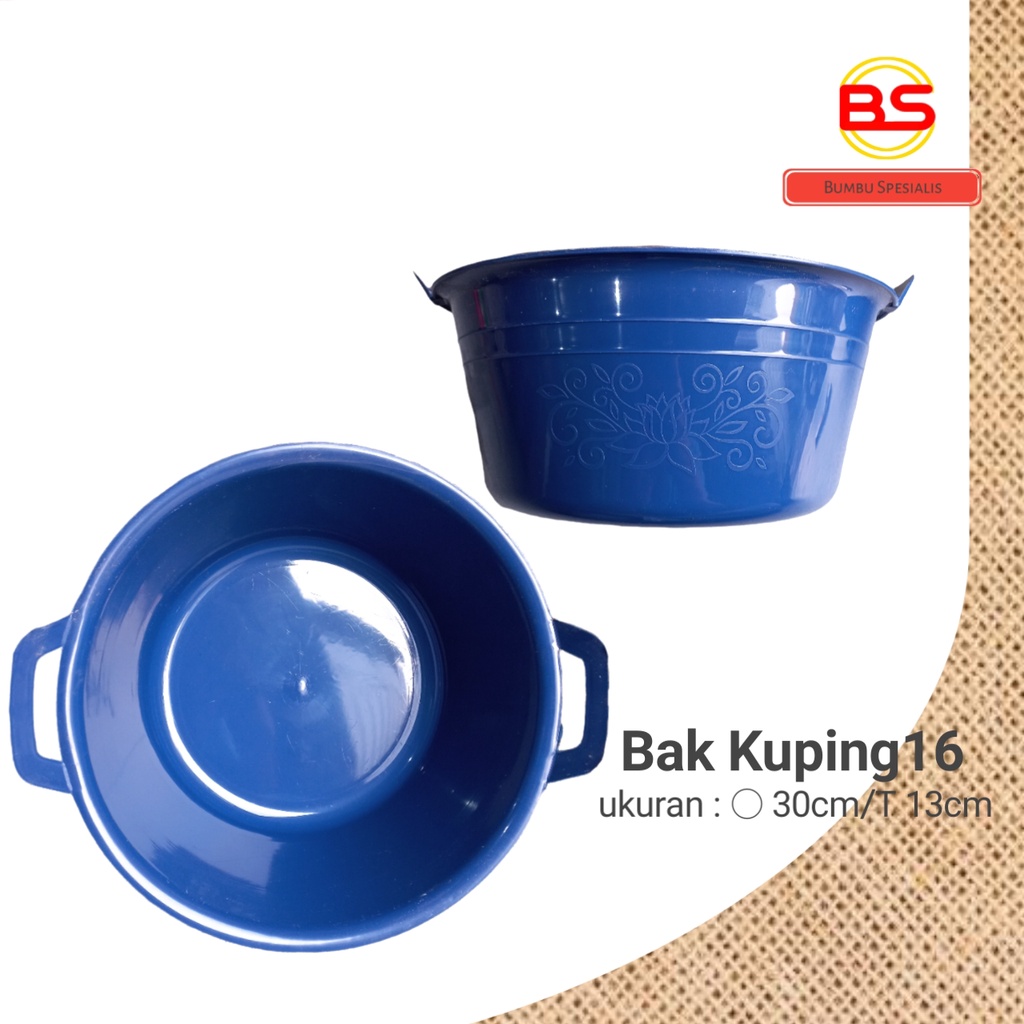 Bak Kuping Plastik Hitam Serbaguna/ Bak Kuping Plastik Biru Serbaguna / Bak Plastik/ Bak Bulat/ Bak / Per 12 Pcs / Selusin