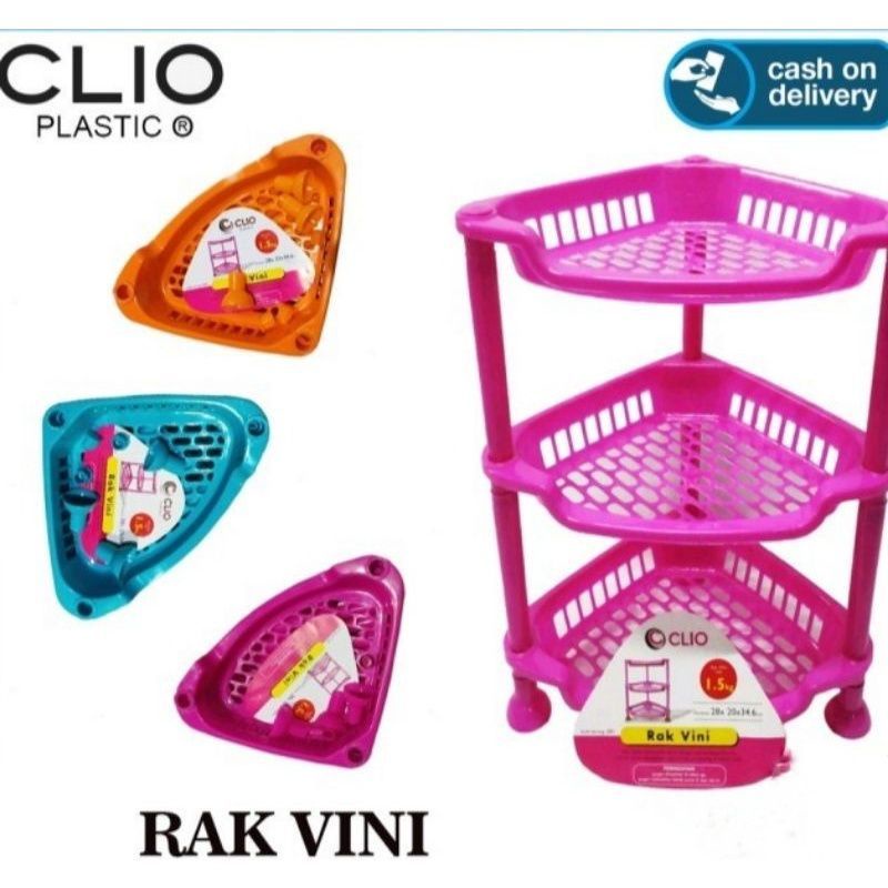 Rak 3 susun segitiga vini clio rak bumbu rak serbaguna