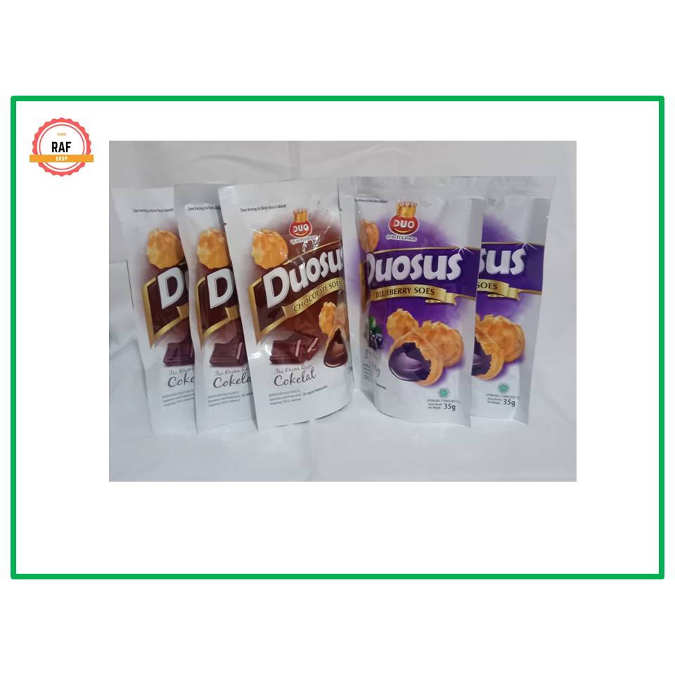 

Kue Duosus Paket isi 5 Pcs Rasa Mix ( Coklat & Bluberry )
