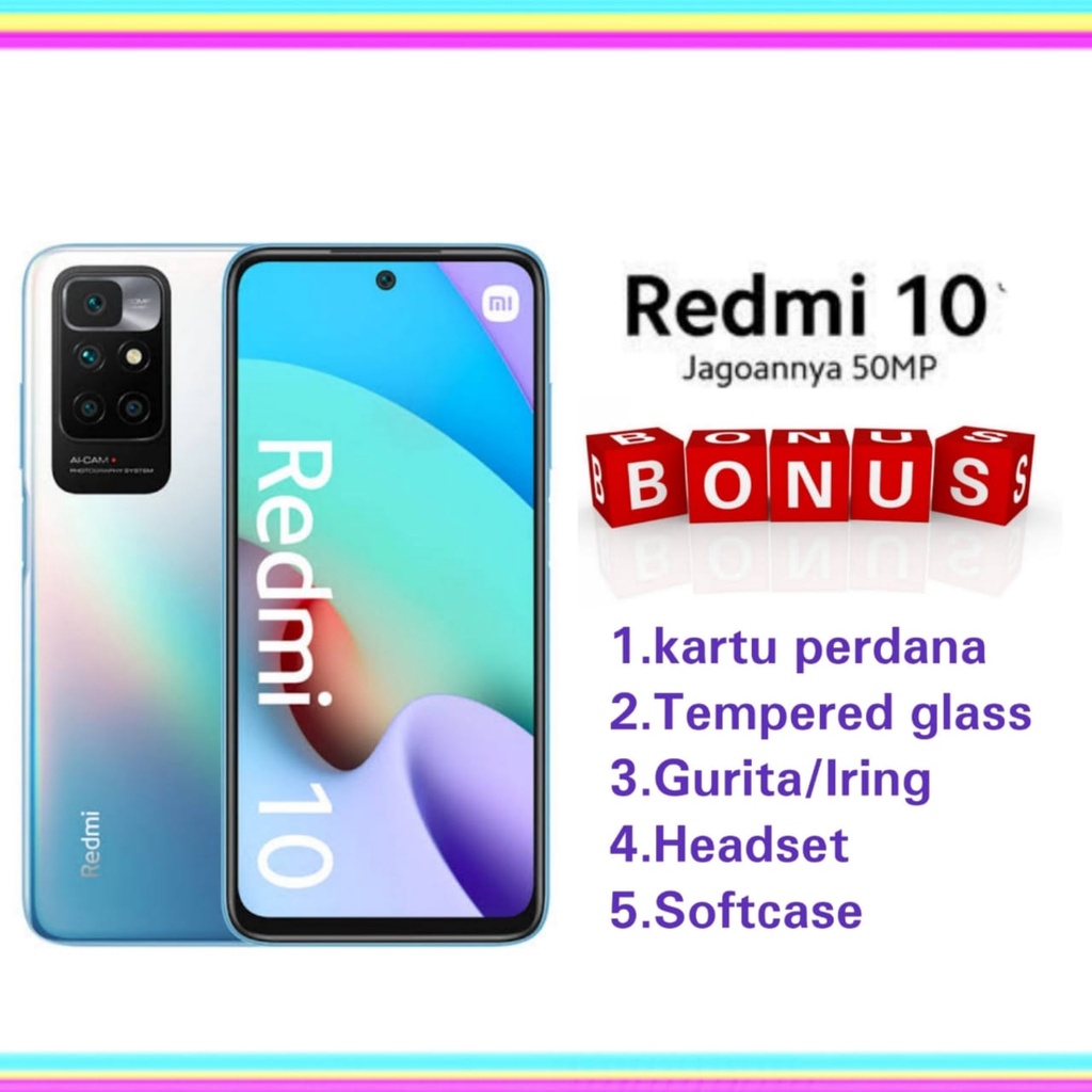 XIAOMI REDMI 10 6/128 2022 NEW GARANSI RESMI XIAOMI