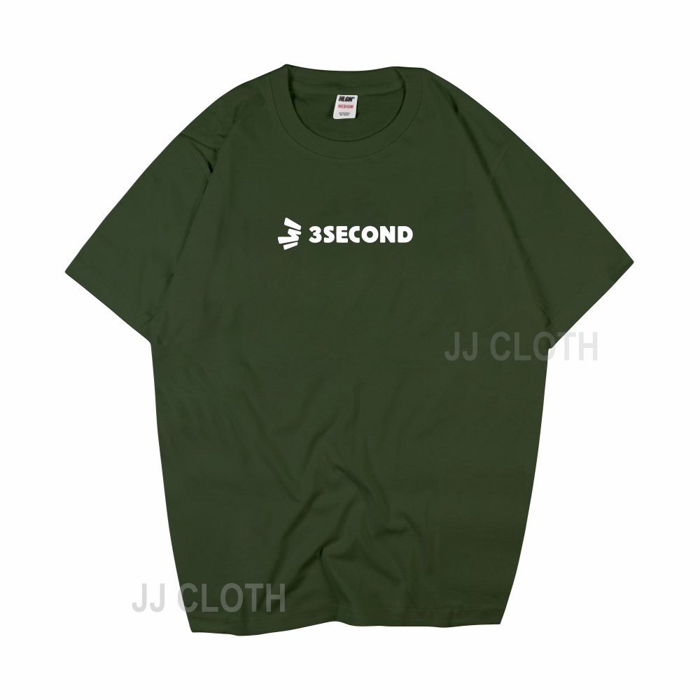 T shirt Kaos Distro Pria 3 Second font Mini/ Kaos Three Second Premium