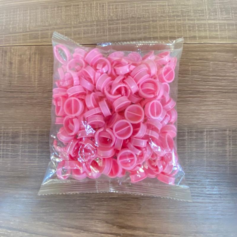 Glue ring WARNA PINK 100 pcs 50pcs 25pcs . Tempat lem untuk eyelash extensions paling murah PROMO