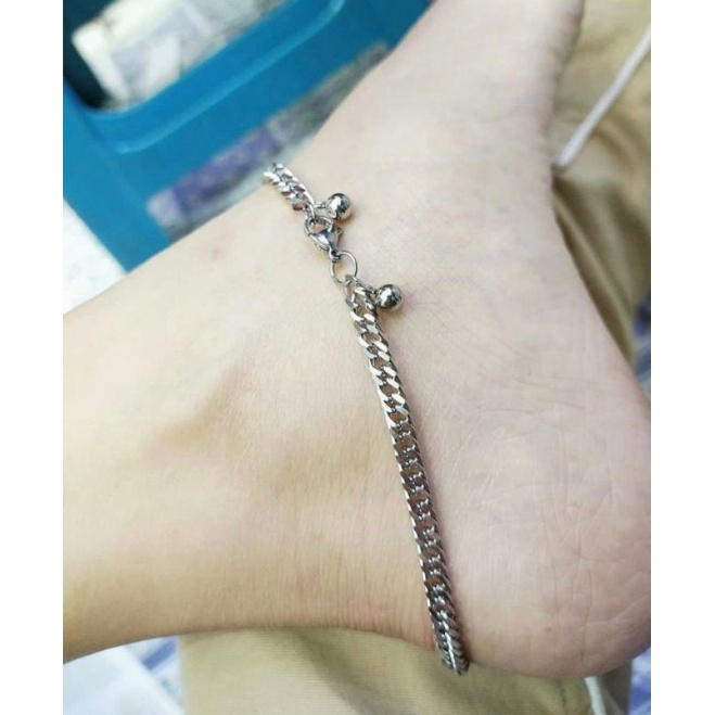 Gelang kaki Lonceng krincingan Premium Lapis emas tidak karatan dan Anti alergi 04