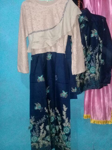 Ada Real Pic Set Cp Alazka / Gamis Batik / Gamis Couple 4 Warna