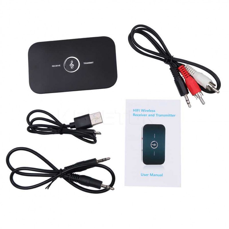 Audio Bluetooth Transmitter Receiver Wireless 2in1 Recharge 600mAh 10M