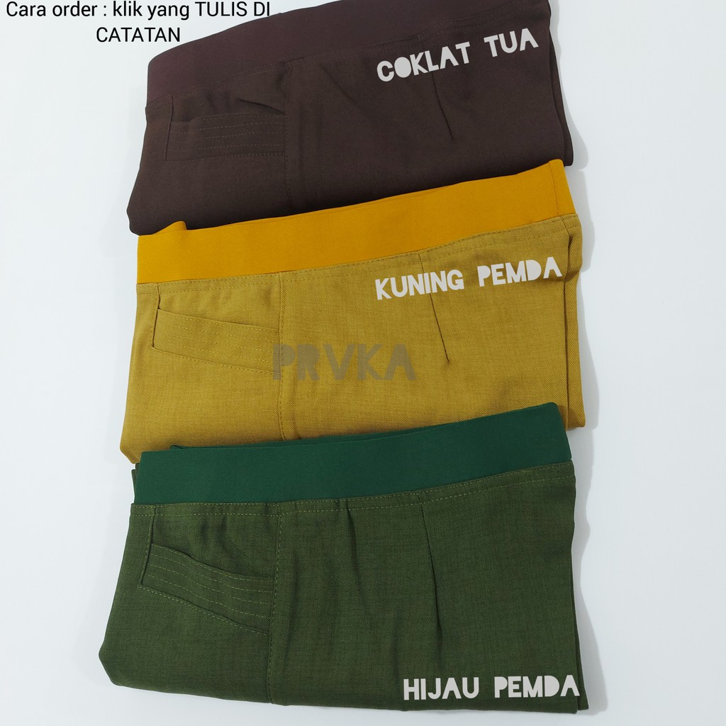 Celana Bahan Kerja Wanita / Pingang Karet. ( UKURAN S - 5L )