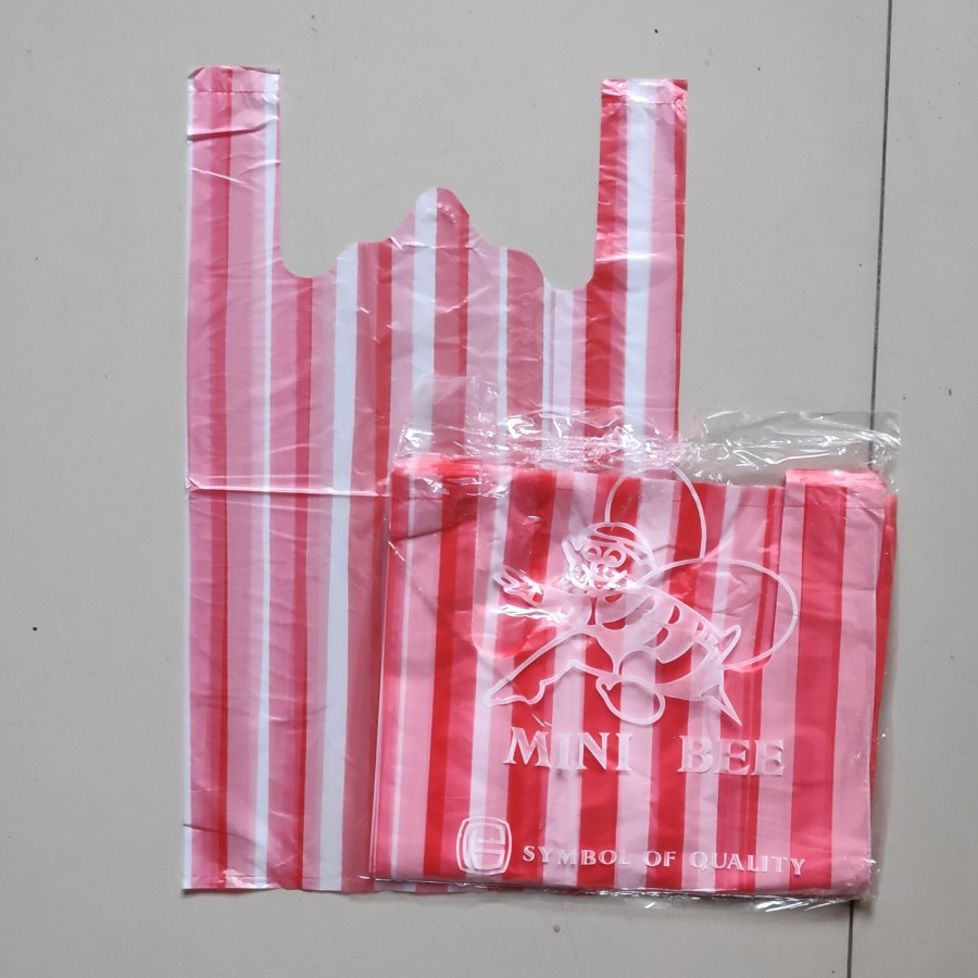 HD 24  Kantong Plastik Merah Putih, Kresek Merah Putih Tipis MF8