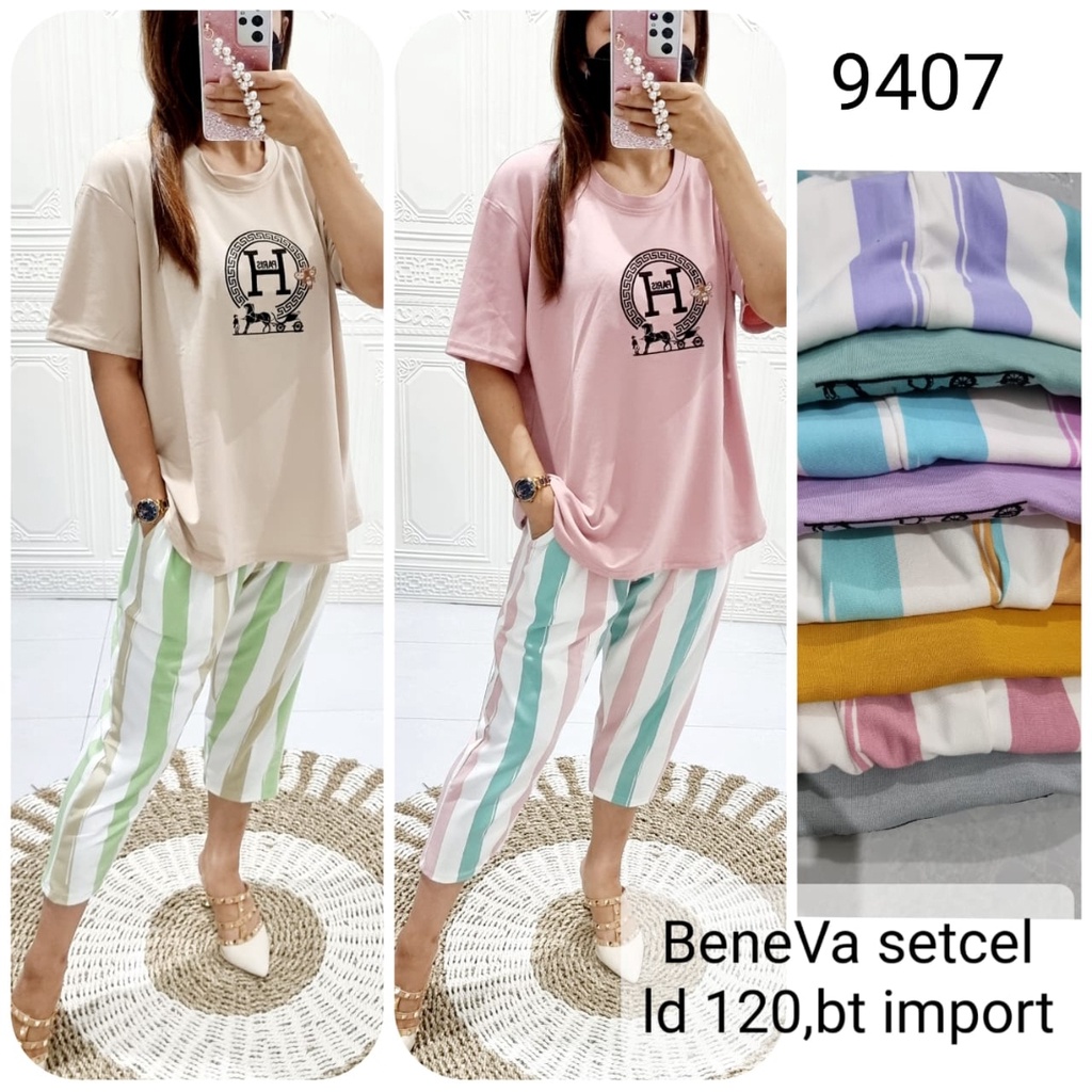 Setcel Theresia Beneva 7/8 LD 120 Motif Her*mes garis 9407