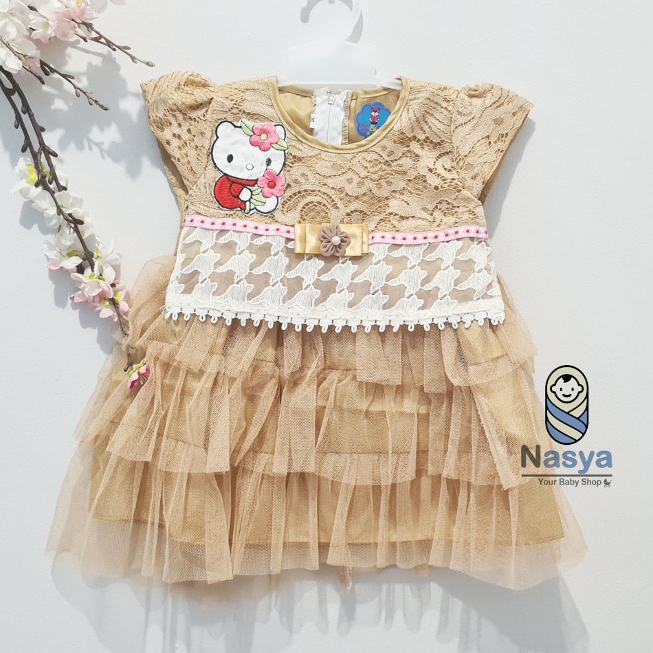 [KK-021] Gaun pesta anak bayi perempuan / Dress renda bayi keren usia 0-6 bulan