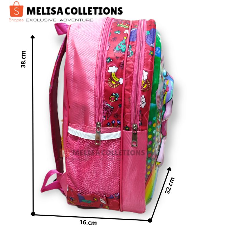 Promo Grosir/Tas Gendong Anak Gambar LOL Pink Bisa Menyala/Tas Anak Sekolah Anak Perempuan/Tas Sekolah Anak SD