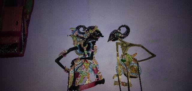 (bisa Cod) Kerajinan Wayang Kulit Raden Arjuna Ukuran Besar 40x20 Cm Cocok Untuk Dalang Dewasa