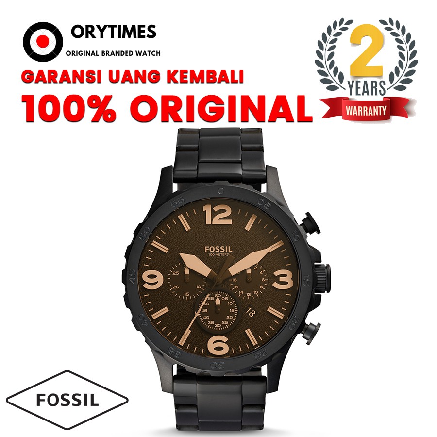 JAM FOSSIL JR1356 BLACK 50MM | JAM TANGAN FOSSIL PRIA ORIGINAL