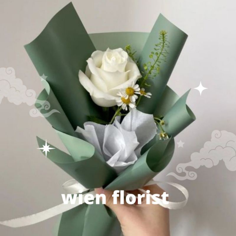 BUKET MAWAR PUTIH