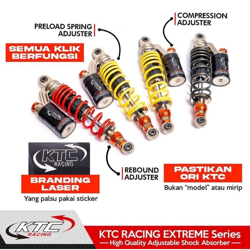 shockbreaker shock variasi tabung atas ktc racing Mio vario