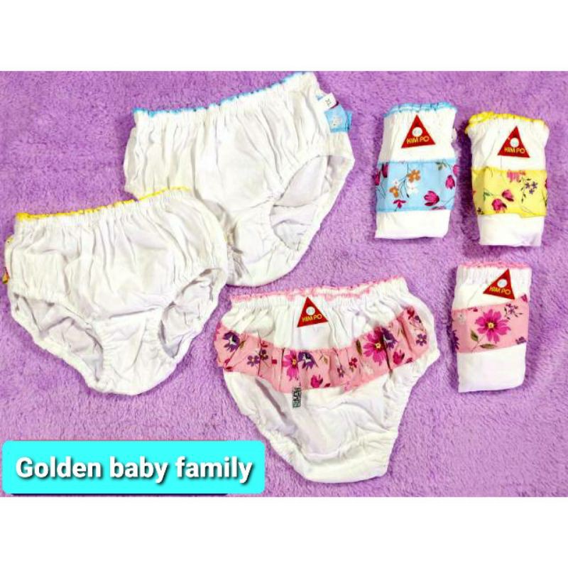 Cd anak cewek renda garber karakter kembang (6pcs) Kimpo S-XL