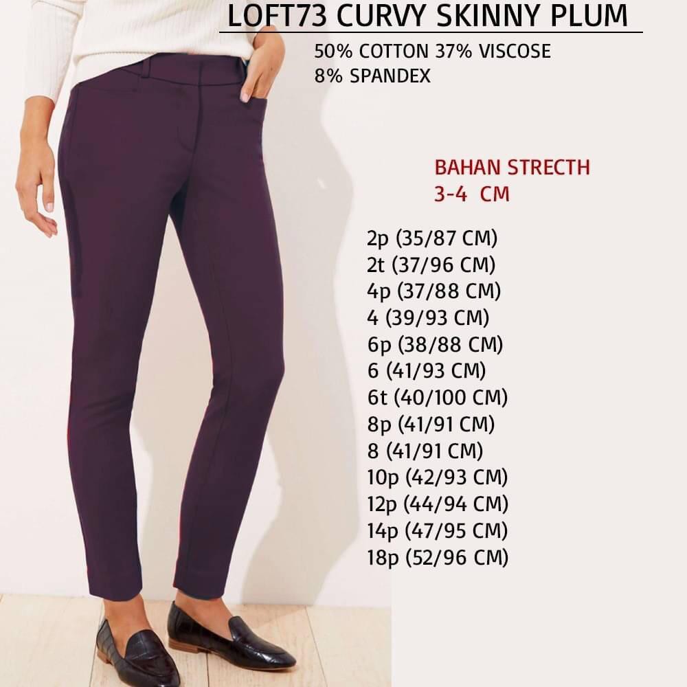 Celana Skinny Wanita Murah Loft 73 Curvy Plum