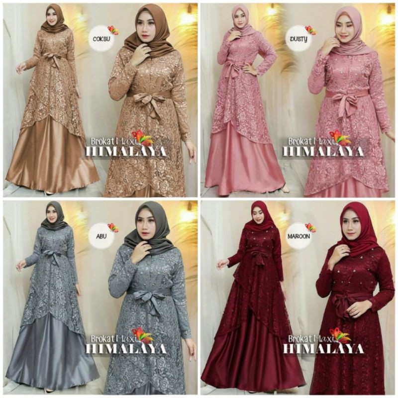 LIONS.STORE - Gamis Lebaran 2022 model gamis terbaru | Baju Pesta Wanita Muslim Kondangan Brukat Mew