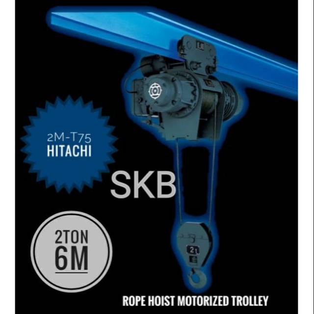 Rope hoist 2m T75 Hitachi 2ton 6m