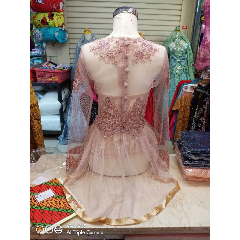 Atasan kebaya wisuda peplum pita corneli + inner-8