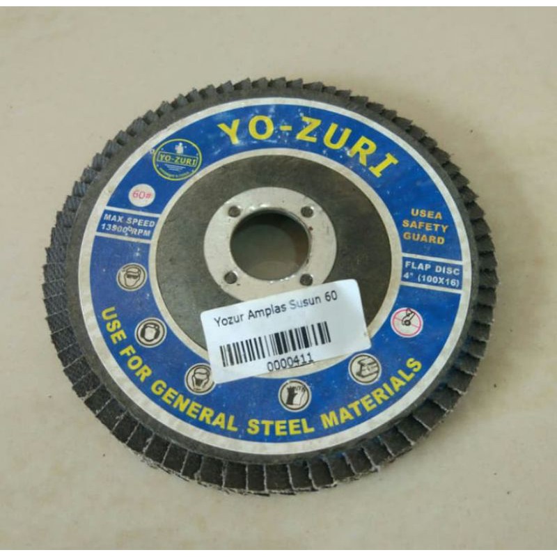 Amplas Susun 60 yozuri / amplas gerinda susun grid 60 / Amplas susun / flap disc 4 inch / amplas