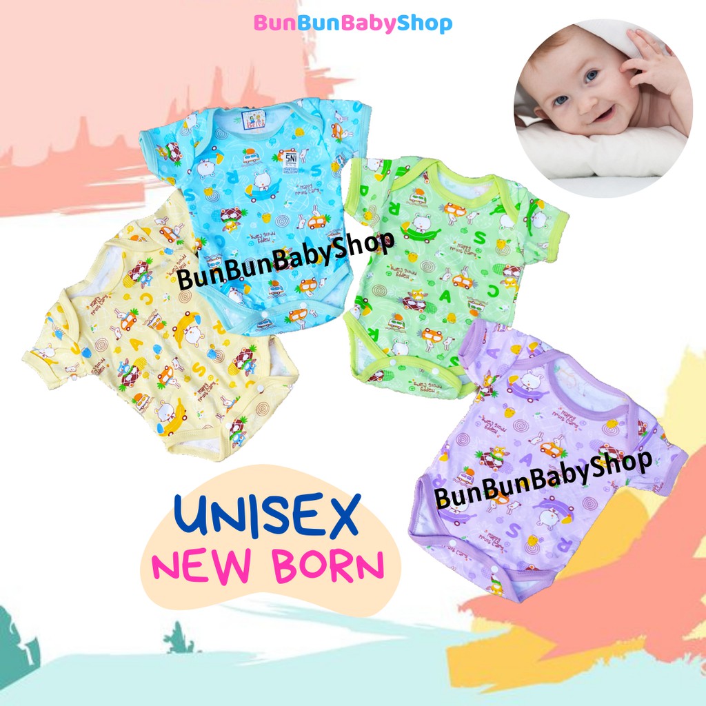 Jumper Bayi Pakaian Jimsuit Handsop Perlengkapan Baby Lahir Baju New Born Romper Unisex SNI Bunbunba