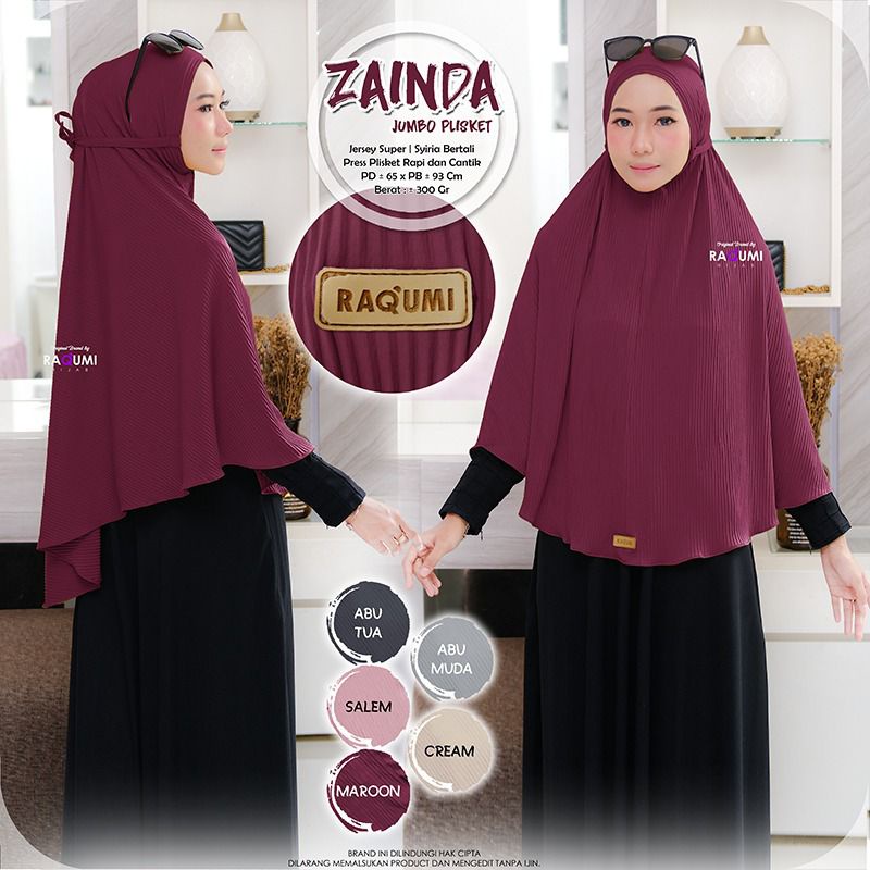 Zainda Jumbo Plisket by Raqumi Hijab