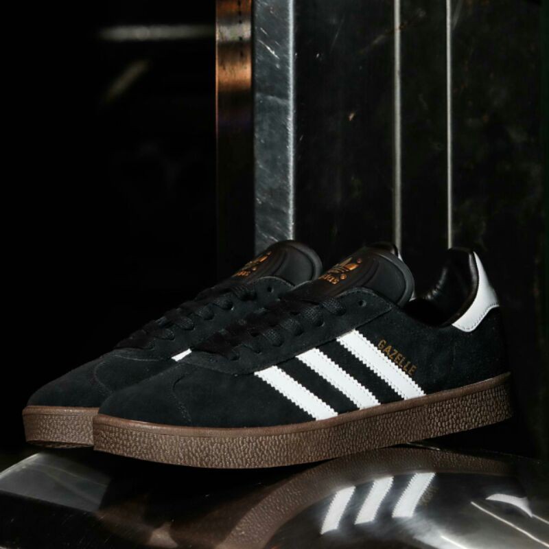 Adidas Gazelle Black White Sole Gum