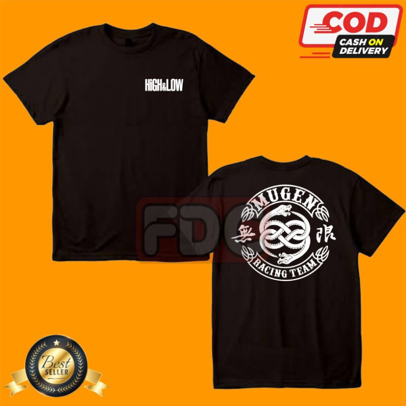 KAOS HIGH AND LOW T-SHIRT DISTRO MUGEN PRIA DAN WANITA