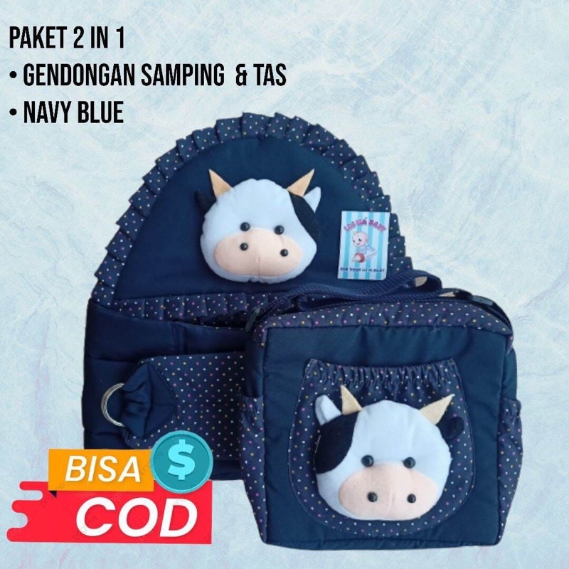 set gendongan bayi renda &amp; tas kecil dora