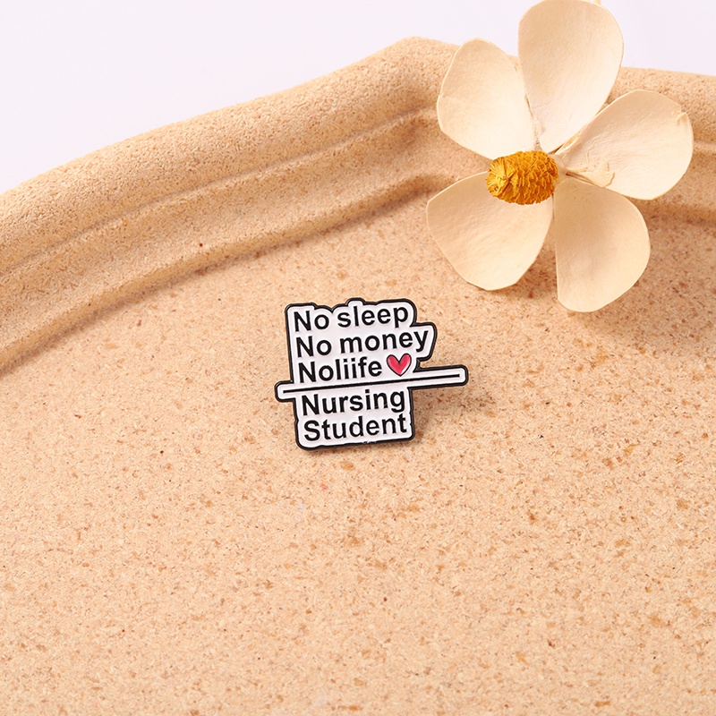 Creative Slogan Pin Nursing Student Badge Brooch Lapel Pin Letters Banner Jewelry Gift for Student
