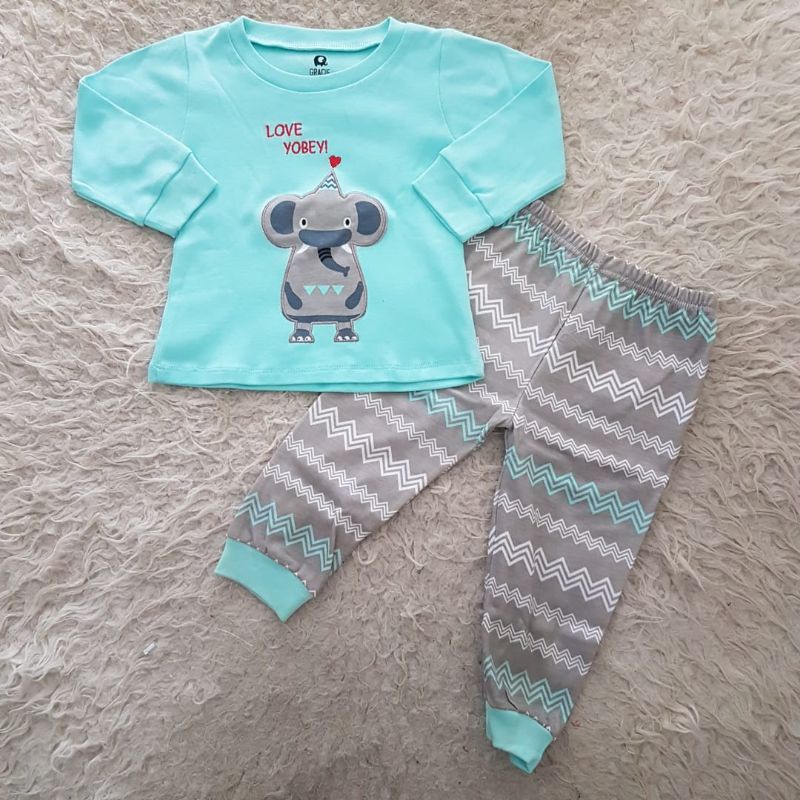 Baju Bayi Piyama lucu set