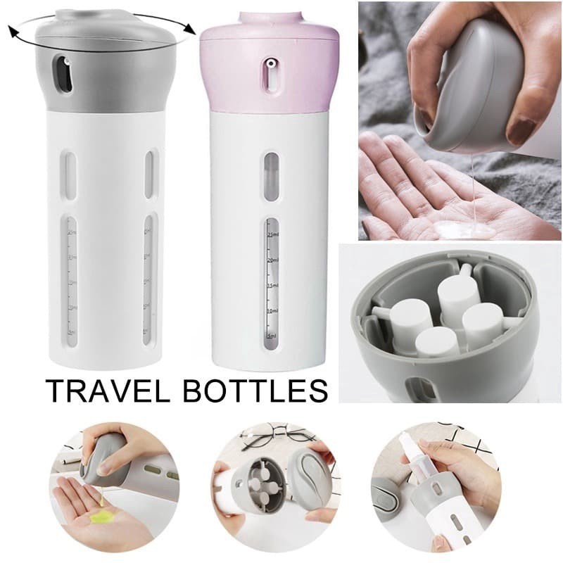 Travel Bottle 4in1 botol i846 New 4 in 1 Travel Toiletries Kit