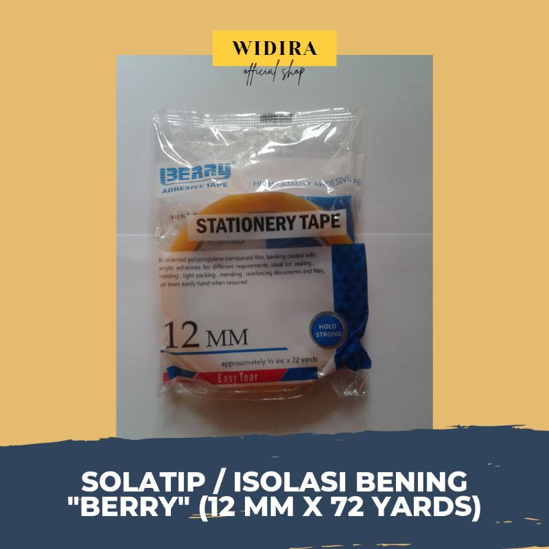 

[ATK] Solatip Bening / Isolasi Bening BERRY (12 mm x 72 yards)