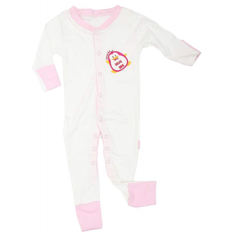 Imochi Sleepsuit Panjang - Pink White Penguin