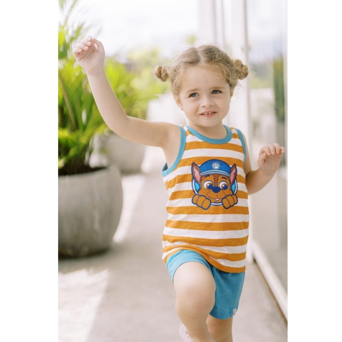 11.11 Sale AMBYAR Bohopanna 1-8Y SINGLET PAW PATROL Kaos Anak Atasan Anak Baju Kutung Singlet STRIPE CBKS