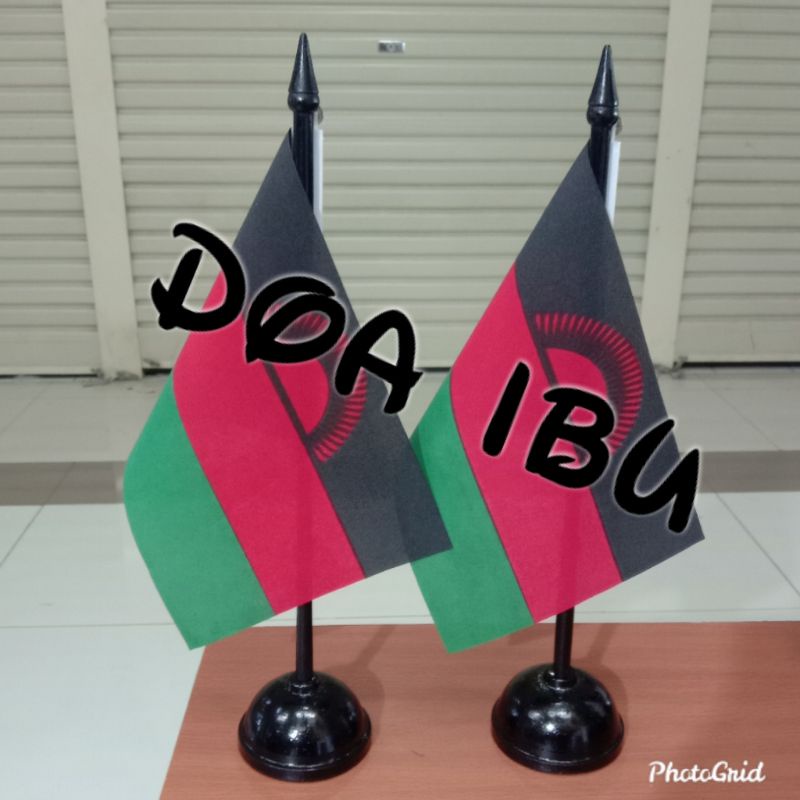 

best seller tiang kayu meja+bendera MALAWI ready stock