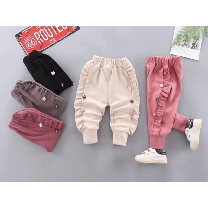 Celana Jogger Anak Perempuan fashion Korea Import 1-6 Tahun Celana Anak Perempuan Jogger cewek