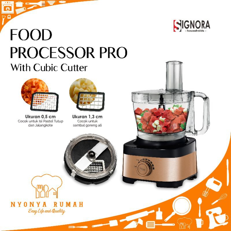 Jual Alat Chopper Signora Food Processor Pro With Cubbic Cutter