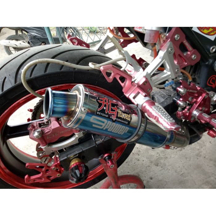 Knalpot Silencer Slip On Ag-Tuned Rainbow Stanlis - Variasi Motor