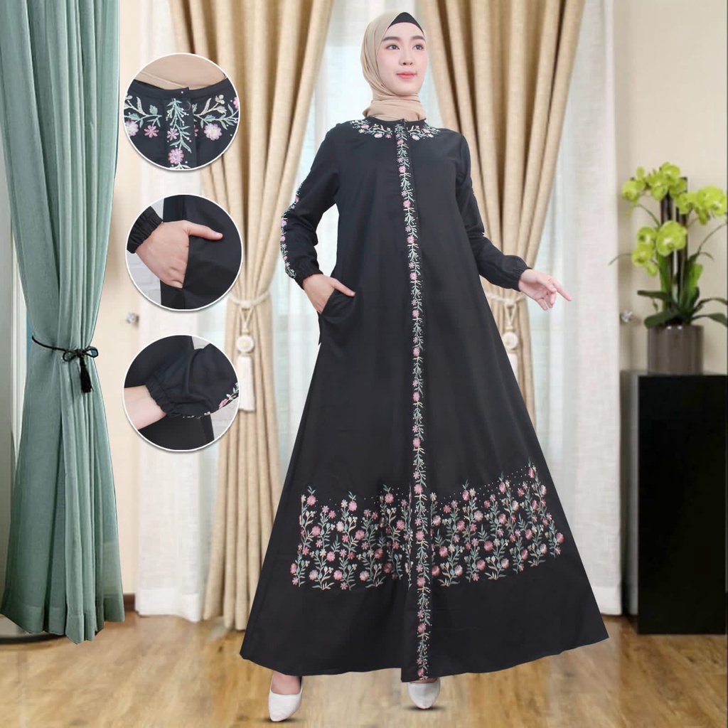 RD// GAMIS KATUN TOYOBO RARADISSA 2047 - DRESS PESTA KONDANGAN POLOS TERBARU - GAMIS WANITA POLOS BO
